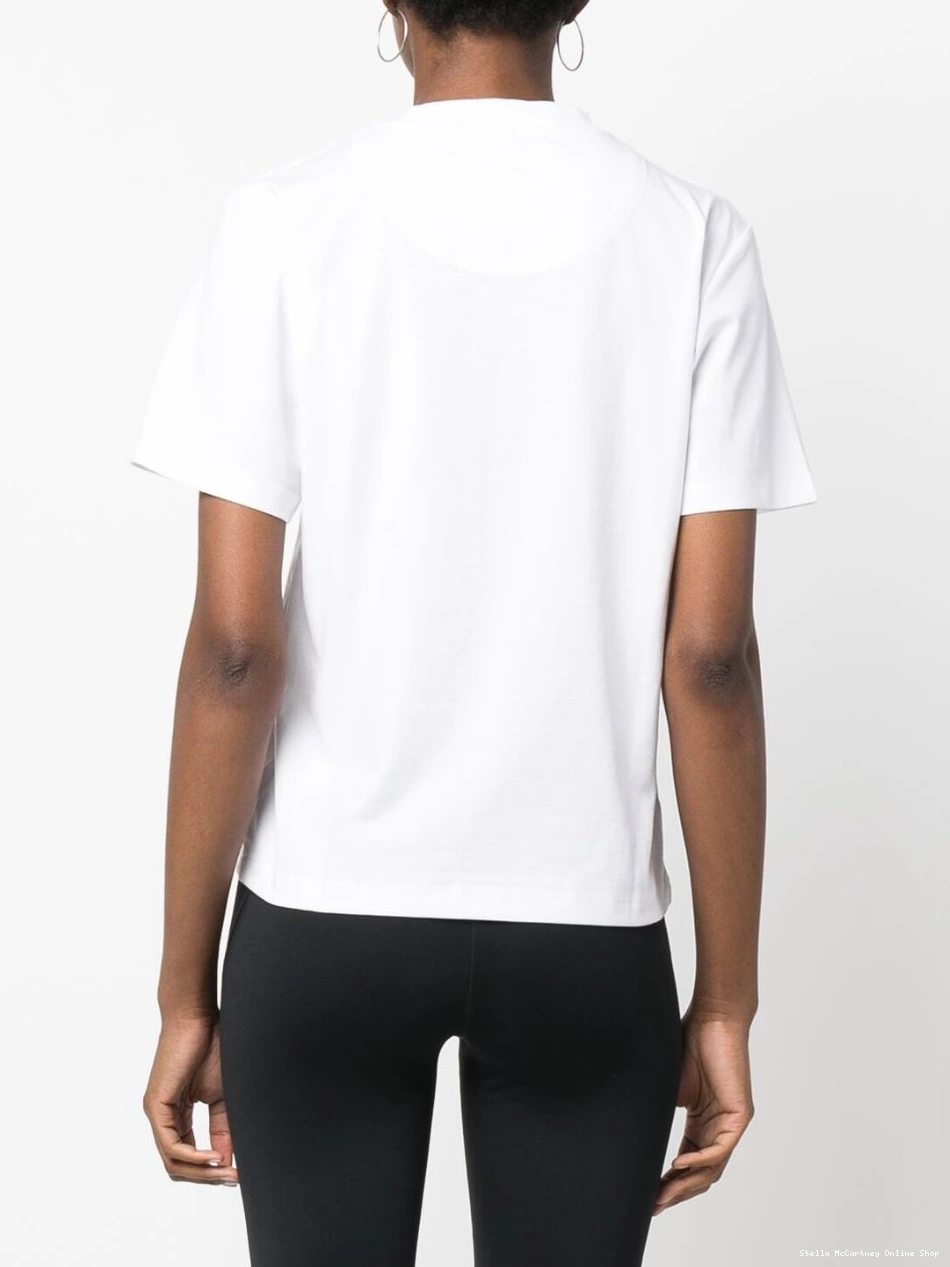 Affordable Stella by logo-print adidas McCartney T-shirt Women short-sleeved 0802